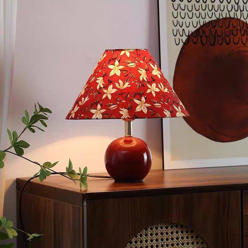 新款宋代美学灯复古陶瓷台灯卧室床头灯遥控轻奢高级感长明灯结婚