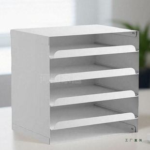 信盘文件收纳盒化妆品收纳架桌面文件a4纸资料柜多层分格置物架