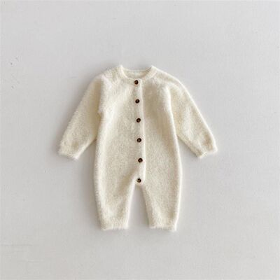 2025秋冬新款韩版婴儿连体衣男女宝宝针织加厚爬服新生儿毛衣哈衣