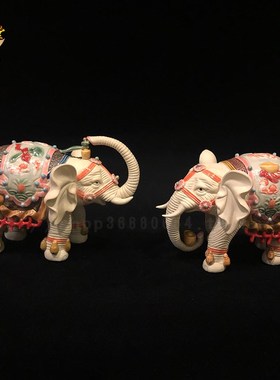 石湾公仔陶瓷工艺品招财摆件风水大象家居客厅饰品摆件乔迁礼品