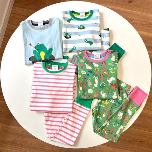 外贸英单儿童男女童纯棉修身弹力长袖家居服睡衣套装春秋冬新款