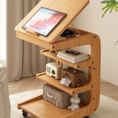 创意可移动沙发边几客厅带轮侧边柜床头置物架家用简约茶几小