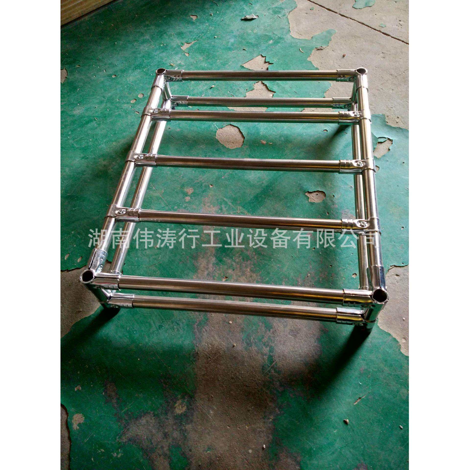 不锈钢物料架 不锈钢工作台 周转车 精益管线棒不锈钢伟涛行