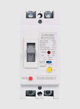 2P塑壳漏电保护器 单相100A12 225安250A 220V带漏电断路器开关