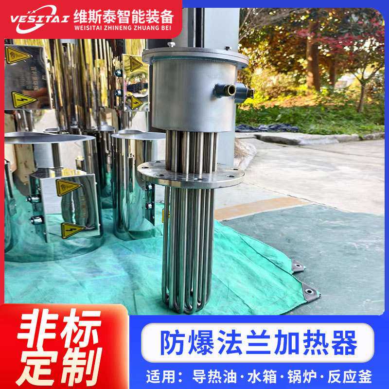 防爆法兰加热器单头电热管导热油加热器不锈钢电加热管220V380V