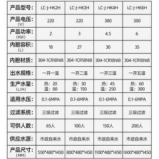 乐创lecon商用开水器18升节能三级过滤饮水机 HK2H 一开一温