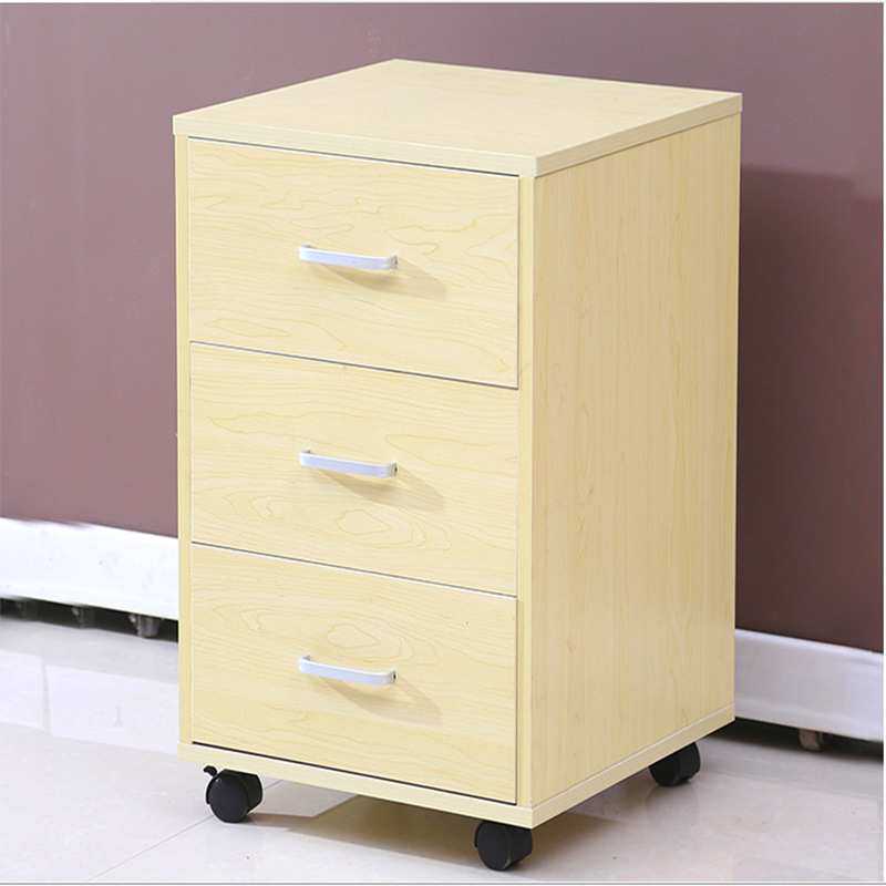 厂家直销板式办公文件柜 带轮活动柜 三抽矮柜桌底柜 带锁