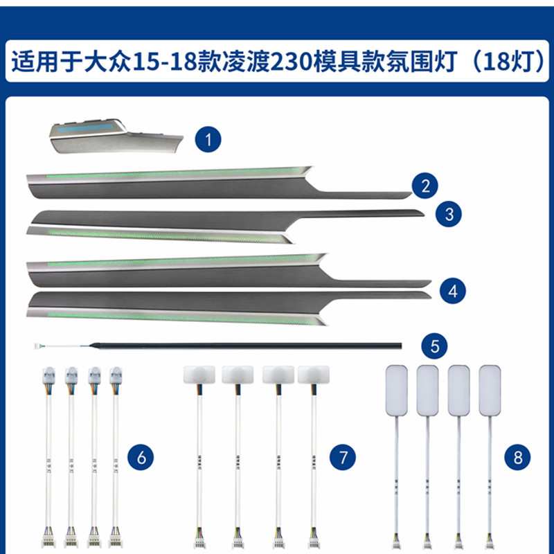 适用15-18款大众凌渡模具款氛围灯