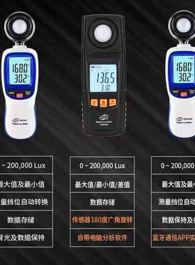 GM1040B一体光照度计高精度家用光照度分体数显测光表亮度计
