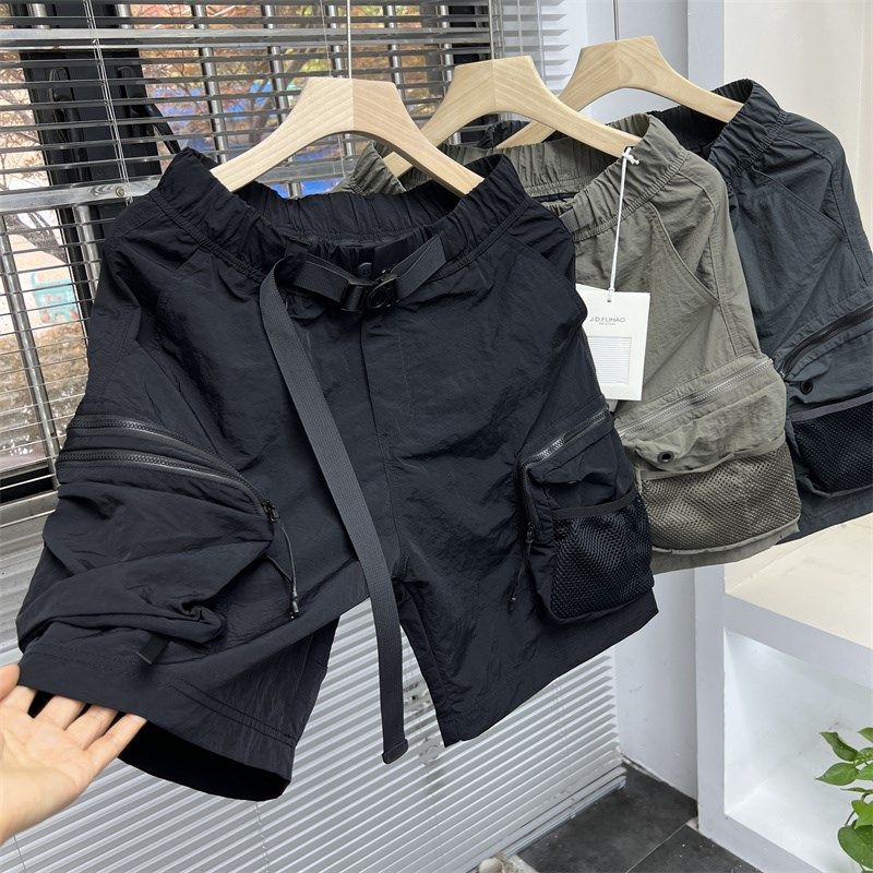日系机能风!夏季男士时尚多口袋工装短裤户外宽松版直筒五分裤潮,男装,休闲裤,淘宝优惠券,粉丝福利购,淘宝优惠卷
