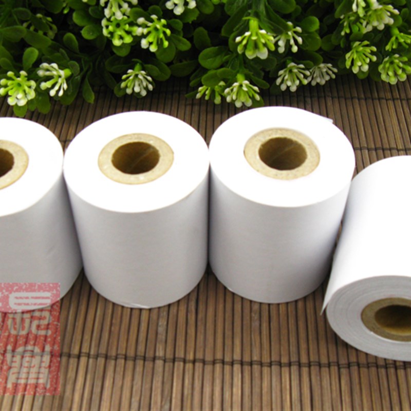 44x40收银纸地磅仪表纸针式打印双胶纸电子显示器V磅单色带打印纸