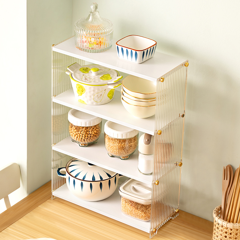 桌面餐边柜厨房储物柜子台u面碗柜置物架茶具茶水边柜家用收纳橱