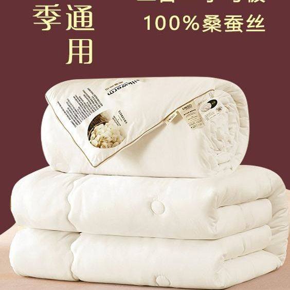 手工蚕丝被桑蚕丝子母被二合一拉链款四季通用被芯加厚冬被子