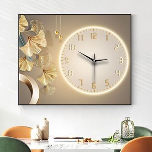 电表箱装饰画带钟表简约挂钟电闸箱配电箱遮挡画免打孔上翻式挂画