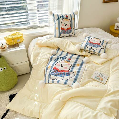 雪地狗抱枕被子两用2025新款办公室车载午睡空调毯子二合一枕头被