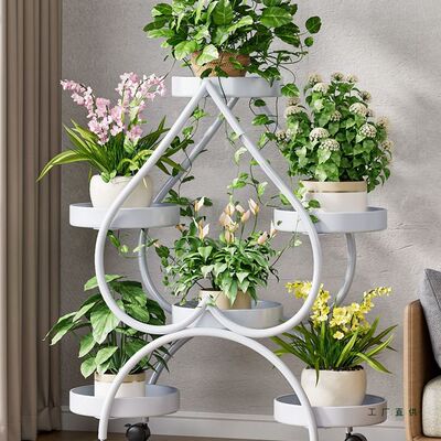 花架子客厅落地式置物架阳台铁艺层架2025新款轻奢花盆托架放绿萝
