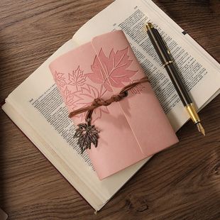 活页笔记本空白牛皮纸记事本复古日记本软皮手帐本旅行本子