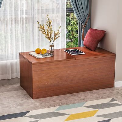 50cm高上开门箱柜可坐人卧室收纳柜飘窗柜阳台柜一体上翻盖收纳柜