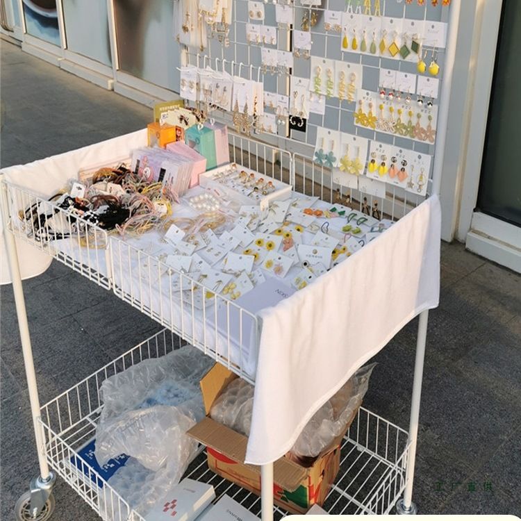 摆摊神器移动摊位小推车车折叠货架地摊展示架背板移动架户外