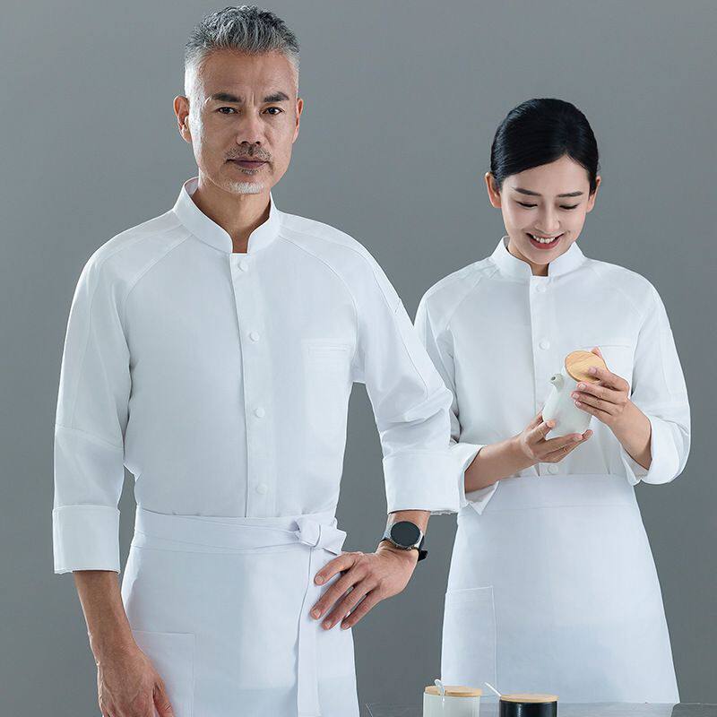 新品酒店厨师长工作服饭店西餐蛋糕烘焙食堂总厨秋冬