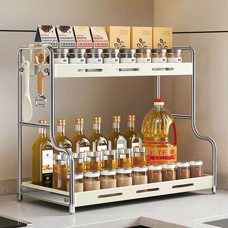 厨房调料置物架台面多功能家用放调味品架盐调味盒罐多层收纳架子,收纳整理,家用收纳手推车,淘宝优惠券,粉丝福利购,淘宝优惠卷