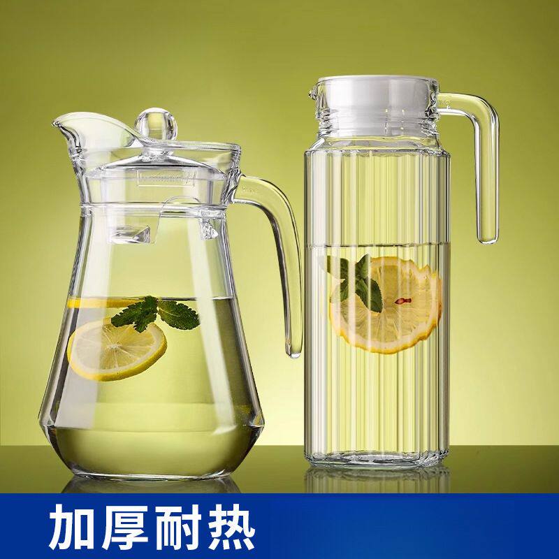 耐热玻璃冷水壶大容量泡茶壶家用耐高温凉白开水杯鸭嘴扎壶果