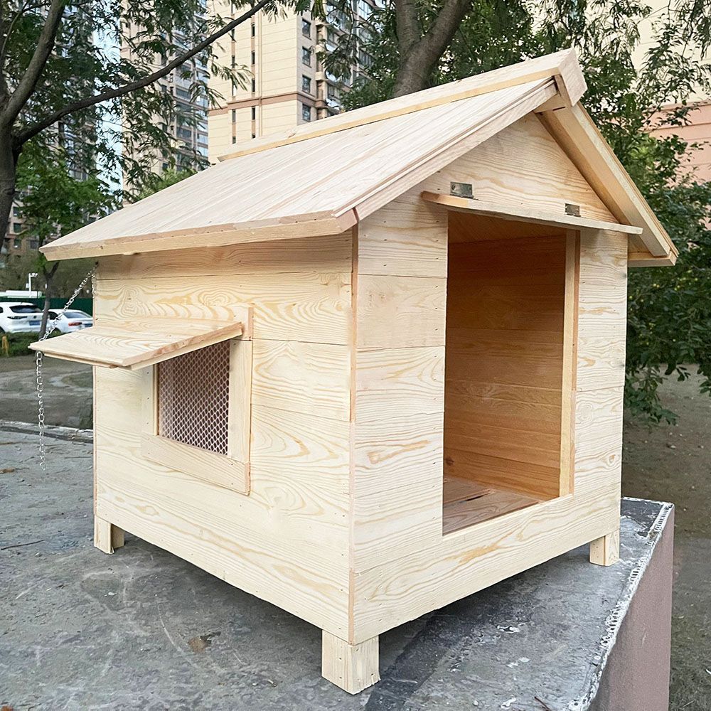室外狗棚防雨防腐防风实木狗屋户内外宠物房子木质笼子保暖猫防冻