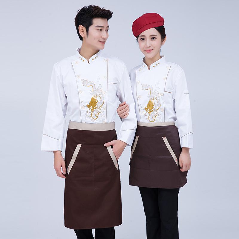 厨师工作服男长袖秋冬酒店餐饮厨房工装女面点烘焙秋冬长袖厨师服