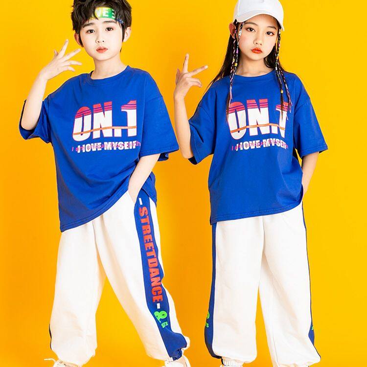 儿童街舞服夏六一运动会科目三舞蹈演出服小学生鬼步舞爵士套装潮