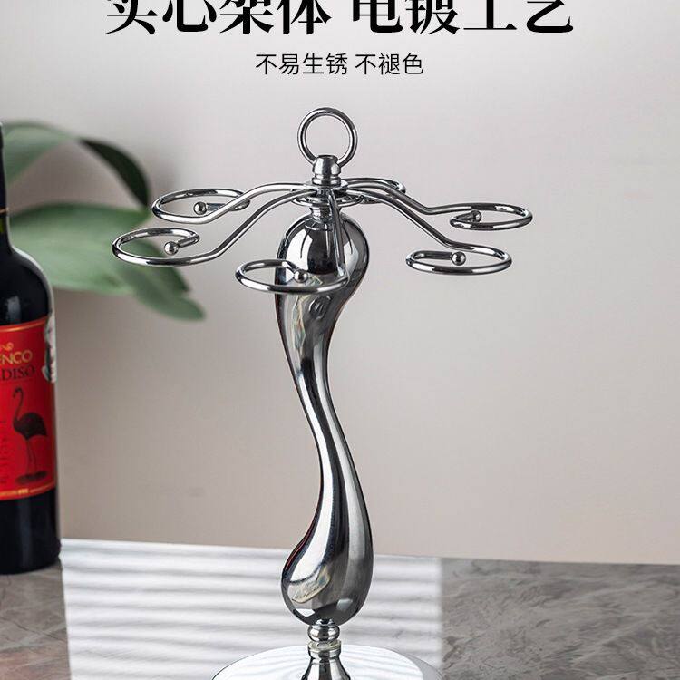 创意红酒杯架摆件轻奢高脚杯架倒挂欧式葡萄酒杯悬挂架子酒柜装饰