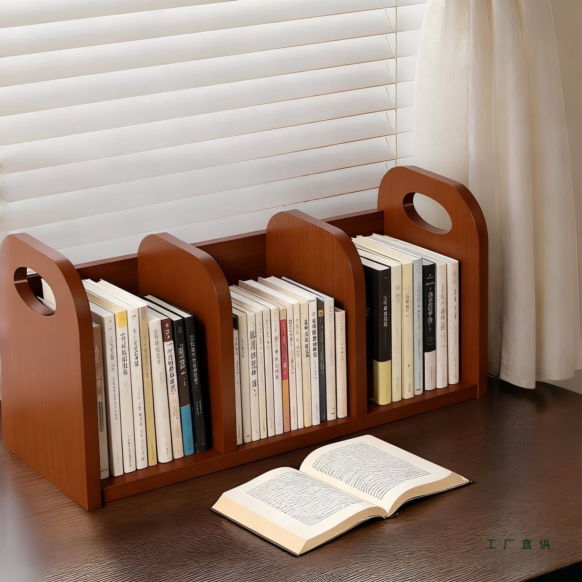 桌面书架转角立式收纳置物架简易可移动绘本架学生办公桌桌上书柜