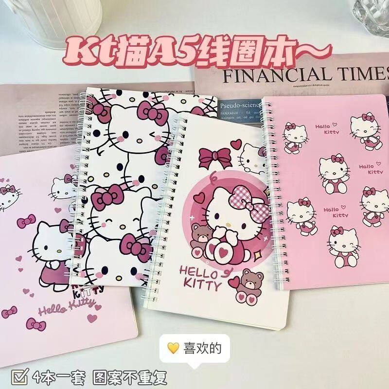 A5线圈本凯蒂猫简约可爱记事本初高中生少女心ins高颜值笔记本