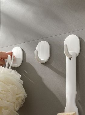 强力粘钩免打孔无痕厨房白色挂钩卫生间门后衣帽钩挂衣钩子高承重