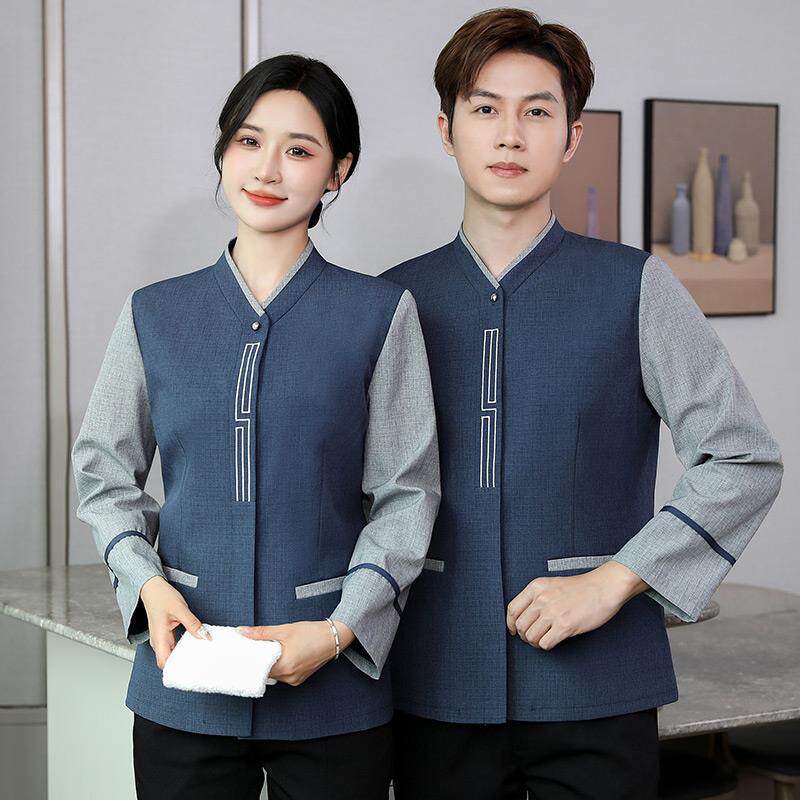 保洁工作服长袖秋冬酒店客房女物业大码保洁服清洁阿姨服装保洁员