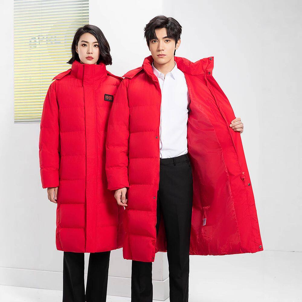 冬季工作服加长棉衣加厚4S店物业前台售楼部银行职业装棉服工装男