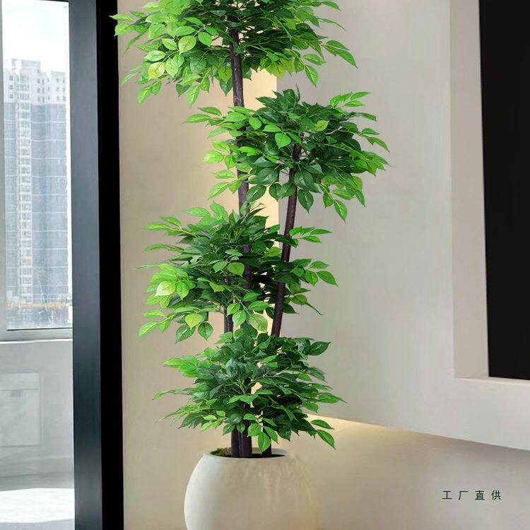 仿真绿植幸福树客厅大型盆栽室内轻奢装饰花仿生植物落地摆件假树