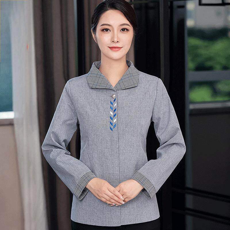 保洁工作服长袖秋冬女物业商场酒店客房宾馆清洁工阿姨PA制服新款
