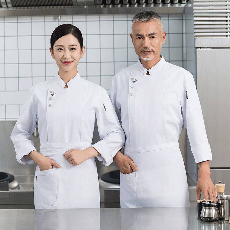 餐厅厨师服长袖男酒店餐饮后厨烹饪服装火锅食堂蛋糕烘焙工作服女