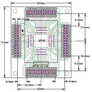 镀金测试烧录座 LQFP100 QFP100SMT32读写编程座 测试夹具TQFP100
