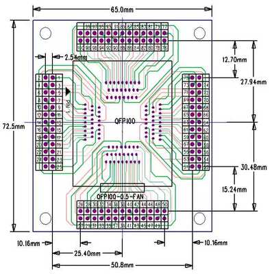镀金测试烧录座 LQFP100 QFP100SMT32读写编程座 测试夹具TQFP100