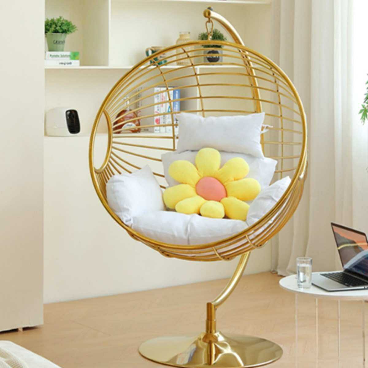 轻奢阳台吊椅不锈钢金属吊篮成人家用户外摇篮秋千吊床悬挂摇椅子,3C数码配件,USB灯,淘宝优惠券,粉丝福利购,淘宝优惠卷