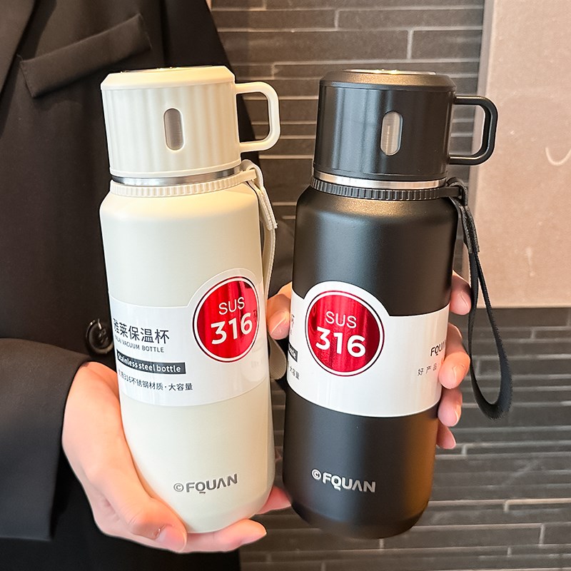 保温杯大容c量女生316不锈钢带盖泡茶杯子2024新款男运动便携水壶