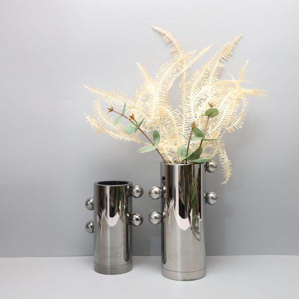 现代简约银色带球花器摆件样板房售楼部卧室书房客厅桌面玄关饰品,家居饰品,花瓶,淘宝优惠券,粉丝福利购,淘宝优惠卷