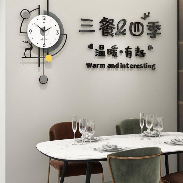 2023新款网红创意挂钟轻奢现代客厅餐桌钟表简约餐厅装饰时钟挂墙,家居饰品,挂钟,淘宝优惠券,粉丝福利购,淘宝优惠卷