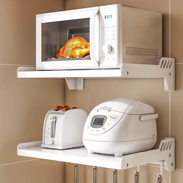 厨房微波炉置物架壁挂式放烤箱电饭煲多功能墙上支架免打孔收纳架,厨房/烹饪用具,微波炉置物架,淘宝优惠券,粉丝福利购,淘宝优惠卷