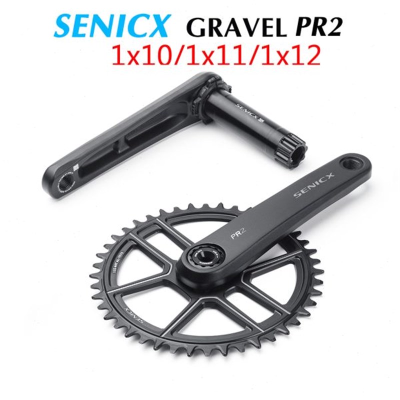 SENICX驭勇PR2公路车自t行车牙盘Gravel越野单盘超轻曲柄DUB轴心