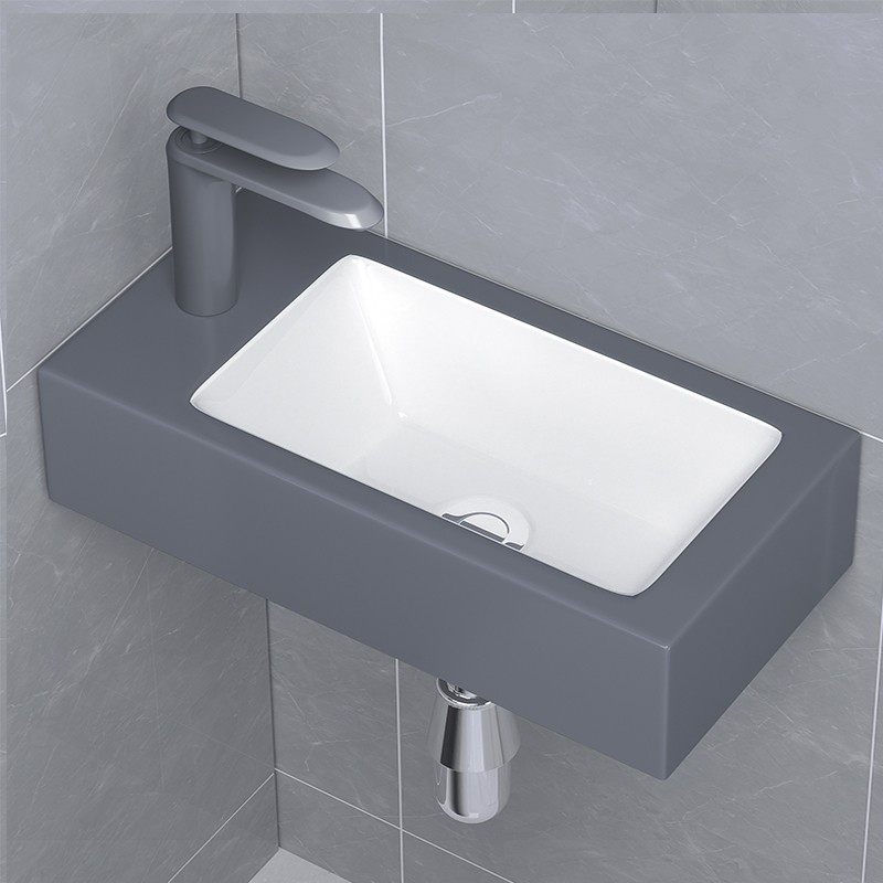 新中式简约小户型挂墙式洗手盆卫生间墙角超窄陶瓷脸盆阳台洗漱池,家装主材,挂墙式洗脸盆,淘宝优惠券,粉丝福利购,淘宝优惠卷