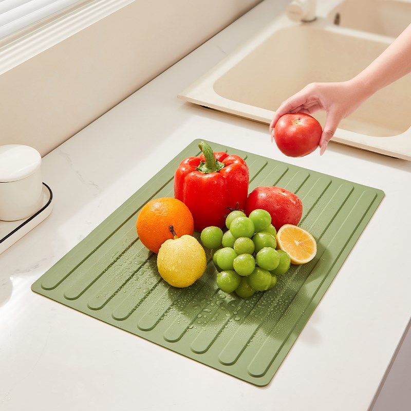 厨房硅胶沥水垫隔热防滑菜板固定垫子加厚耐高温餐厅台面防烫桌垫,家装主材,沥水板,淘宝优惠券,粉丝福利购,淘宝优惠卷