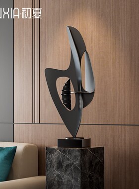 现代轻奢抽象艺术雕塑落地摆件高档别墅客厅玄关酒店样板房装饰品