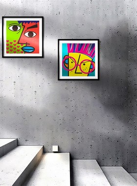 眼镜店背景墙宣传海报图装饰宣传挂画视光中心验光室墙贴创意装饰